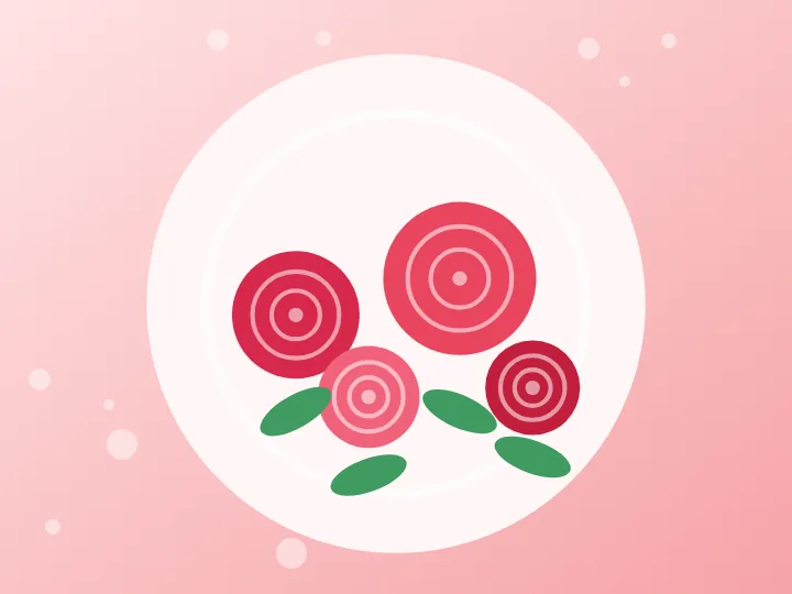Illustration of red roses for Tyler, Texas, the Rose Capital of America